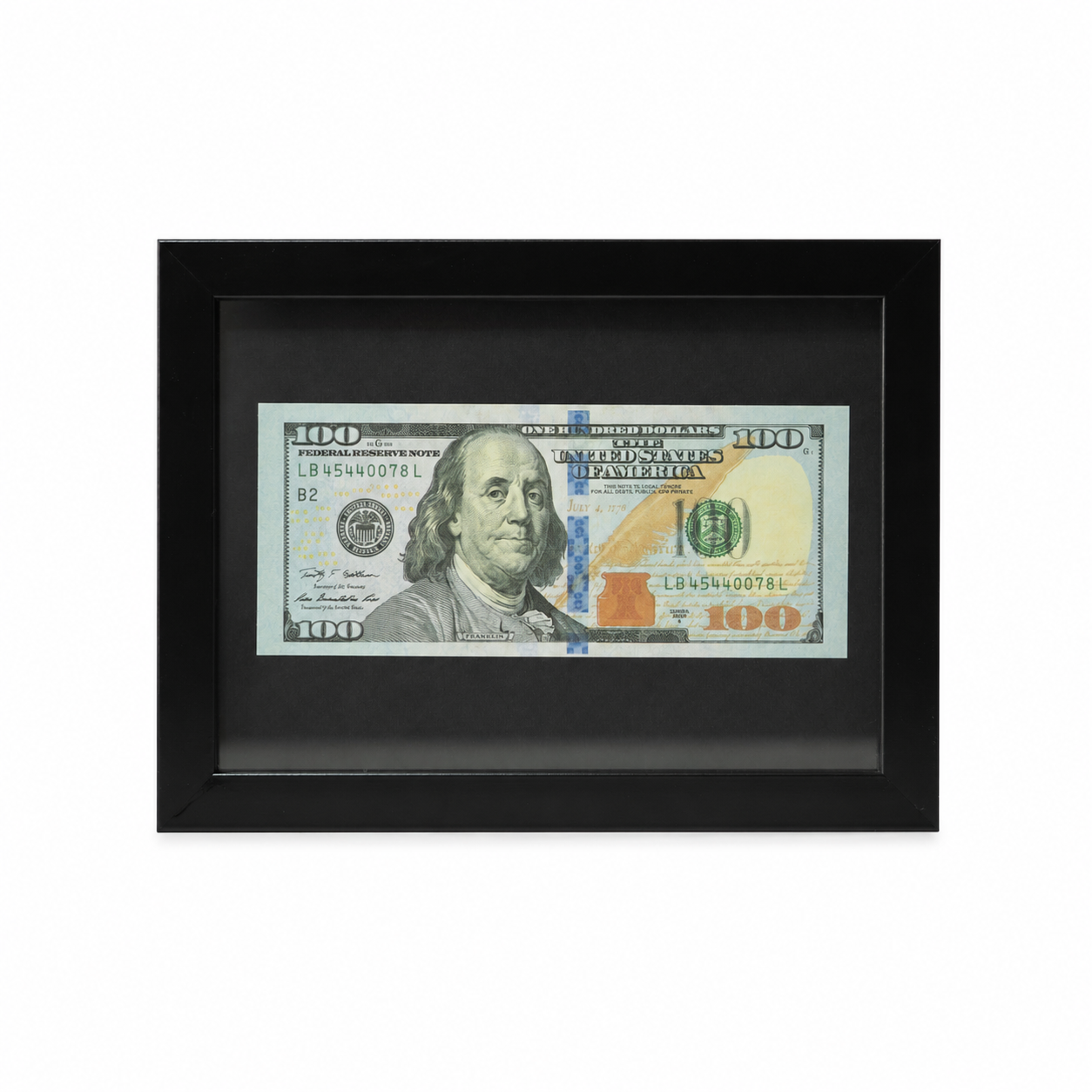 Cuadro dólar clásico - fondo negro